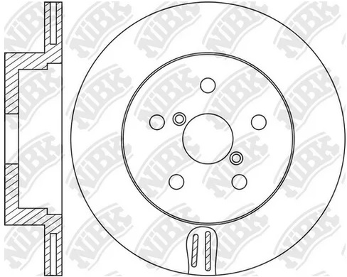 Диск тормозной передний Opel Astra Nibk RN1206, D=236 мм