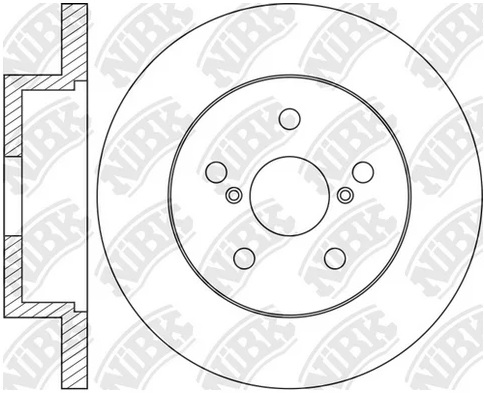 Диск тормозной задний TOYOTA Nibk RN1229, D=290 мм