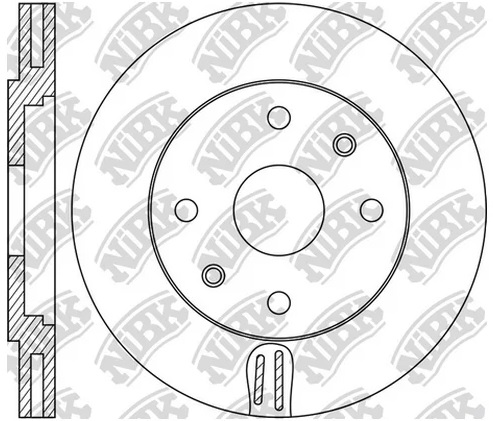 Диск тормозной передний MERCEDES NiBK RN1594, D=280 мм