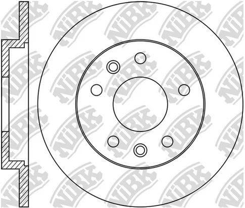 Диск тормозной передний MITSUBISHI, NISSAN NiBK RN2035, D=228 мм