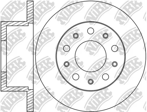 Диск тормозной задний CITROEN, FIAT Nibk RN1849, D=280 мм