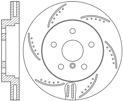 Диск тормозной передний Lexus RX, Toyota Harrier, Highlander Nibk RN1219DSET, D=319 мм