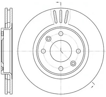 Диск тормозной передний Citroen C3, Xsara, Peugeot 206 Remsa 6603.10, D=266 мм