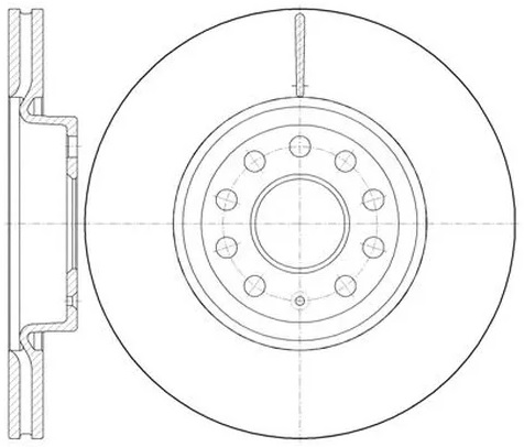 Диск тормозной передний VAG A3, OCTAVIA, GOLF, JETTA, PASSAT, TIGUAN Remsa 6972.10, D=312 мм