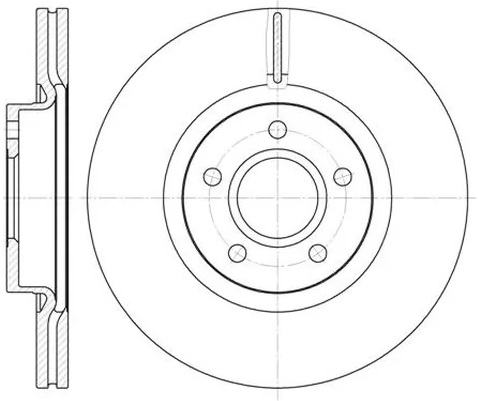 Диск тормозной передний AUDI A3, SKODA OCTAVIA, VW GOLF Remsa 6711.10, D=300 мм