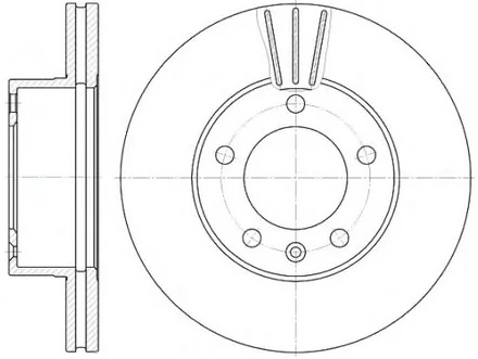 Диск тормозной передний Nissan INTERSTAR, Opel MOVANO, Renault MASTER Remsa 6643.10, D=305 мм