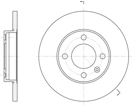 Диск тормозной передний Audi 80, VW Golf, Passat Remsa 6088.01, D=239 мм