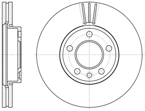 Диск тормозной передний Mercedes SPRINTER, VW Multivan, Touareg, Transporter Remsa 6708.10, D=308 мм