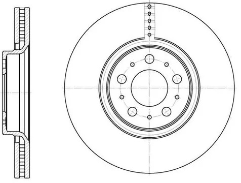 Диск тормозной передний Volvo S60, V70, XC90 Remsa 6866.10, D=315.7 мм