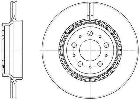 Диск тормозной задний Volvo XC90 Remsa 6777.10, D=308 мм