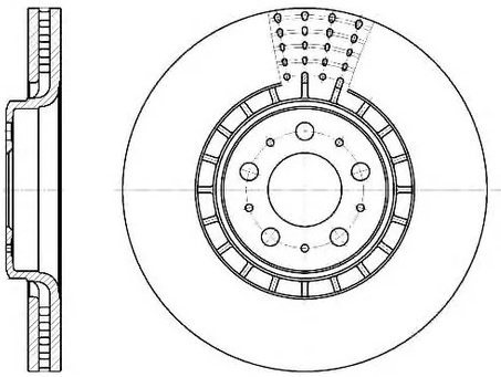 Диск тормозной передний Volvo XC90 Remsa 6768.10, D=335.8 мм