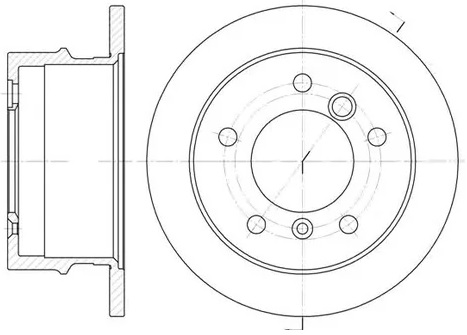 Диск тормозной задний Mercedes G-CLASS, SPRINTER, VW LT Remsa 6565.00, D=258 мм