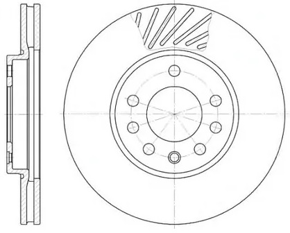 Диск тормозной передний Opel Astra Remsa 6584.10, D=280 мм