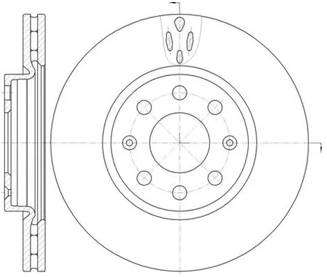 Диск тормозной передний FIAT GRANDE PUNTO Remsa 6981.10, D=257.2 мм