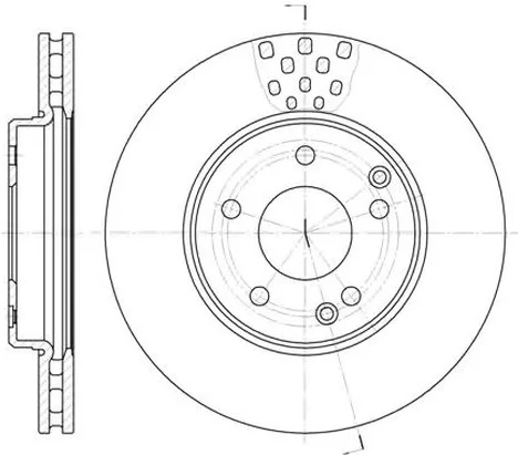 Диск тормозной передний Mercedes C-CLASS, CLC-CLASS, CLK Remsa 6751.10, D=288 мм