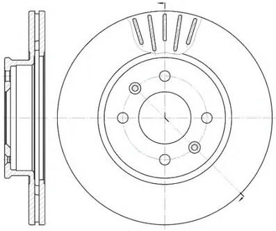 Диск тормозной передний Hyundai Getz Remsa 6666.10, D=255.5 мм