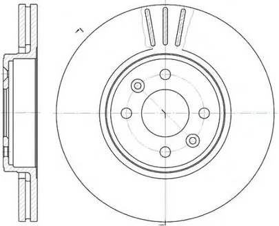 Диск тормозной передний Renault CAPTUR, Clio, GRAND SCENIC Remsa 6583.10, D=280 мм