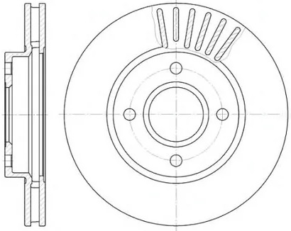 Диск тормозной передний Ford Cougar, Mondeo, Scorpio Remsa 6211.10, D=260 мм