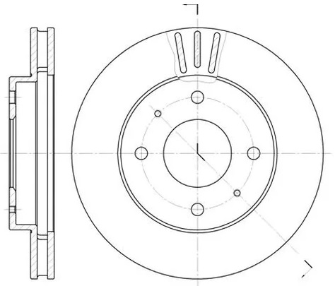 Диск тормозной передний MITSUBISHI, VOLVO, KIA Remsa 6394.11, D=256 мм