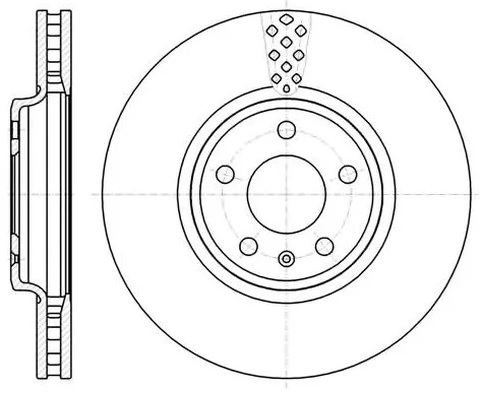 Диск тормозной передний Audi A4, A4 allroad, A5, Q5 Remsa 61110.10, D=319.8 мм