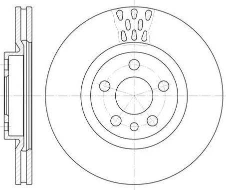 Диск тормозной передний CITROEN, FIAT, LANCIA, PEUGEOT Remsa 6305.11, D=281 мм