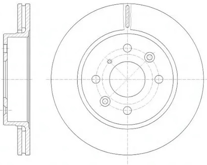 Диск тормозной передний Kia Sephia, Shuma Remsa 6523.10, D=243 мм