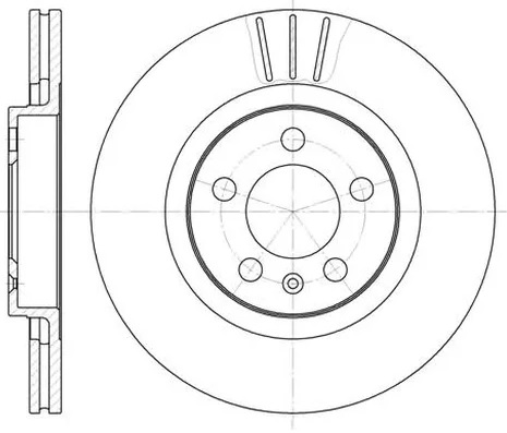 Диск тормозной передний Audi A3, VW Golf Remsa 6546.10, D=280 мм