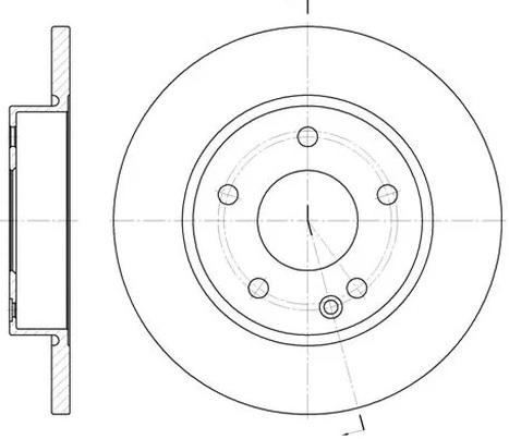 Диск тормозной передний BMW 1, 3, Toyota MR2 Remsa 6635.10, D=255 мм 