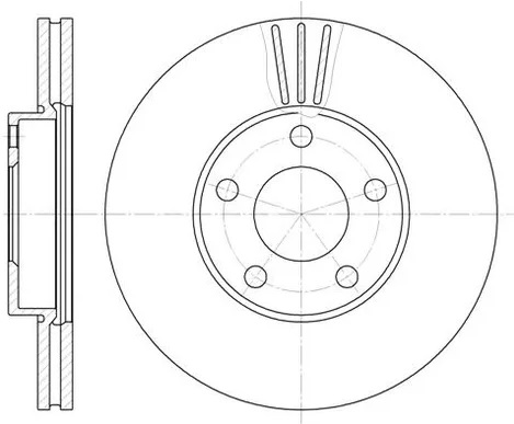 Диск тормозной задний AUDI A1, A3, TT, SKODA Octavia, Roomster, VOLKSWAGEN Bora, Golf Remsa 6646.10, D=256 мм