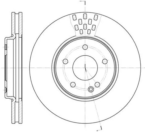 Диск тормозной передний RENAULT Duster Remsa 61478.10, D=269 мм