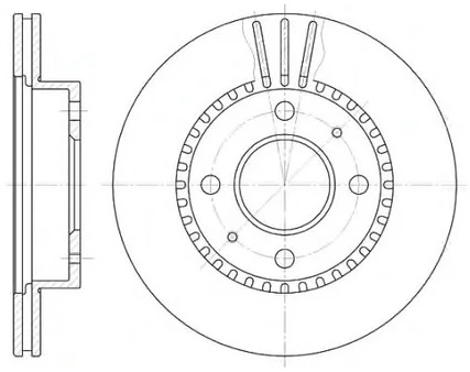 Диск тормозной передний NISSAN Almera, Primera Remsa 6179.10, D=257 мм