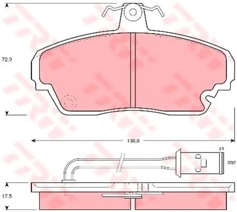 Колодки тормозные дисковые передние HONDA Legend, ROVER 800 TRW GDB 851