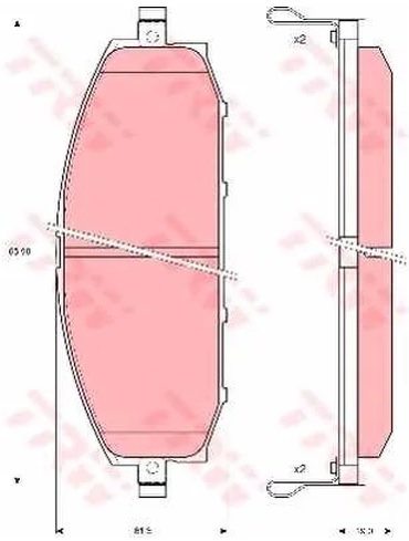 Колодки тормозные дисковые передние NISSAN PATROL TRW GDB 3222