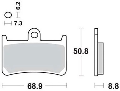 Колодки тормозные дисковые передние для мотоцикла YAMAHA FZ TRW MCB611CRQ