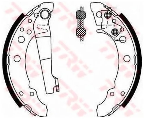 Колодки тормозные барабанные задние AUDI 100 TRW GS 8166