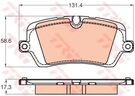 Колодки тормозные дисковые задние LAND ROVER RANGE ROVER TRW GDB 2029