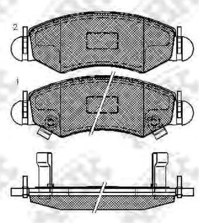 Колодки тормозные дисковые передние SUBARU Justy, SUZUKI Ignis, Wagon NiBK PN9807