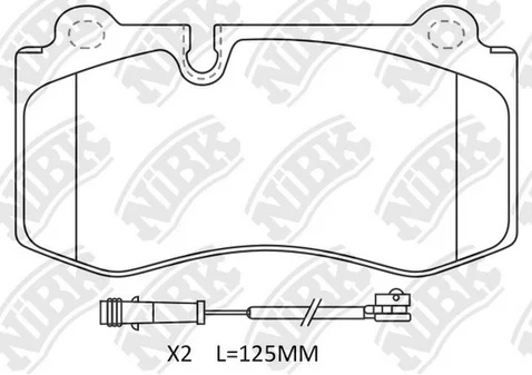 Колодки тормозные дисковые передние JEEP GRAND CHEROKEE NiBK PN0453W