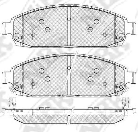 Колодки тормозные дисковые передние JEEP GRAND CHEROKEE NiBK PN8491