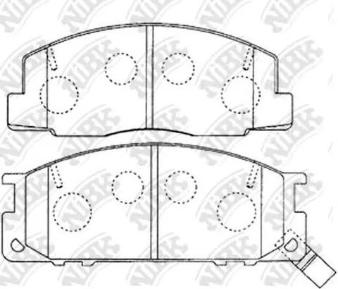 Колодки тормозные передние DA Delta, TO LiteAce, MasterAce Surf, TownAce, Liteace Nibk PN1218