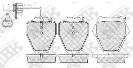 Колодки тормозные передние AUDI A8, 100, A4, A6 Nibk PN0138W 