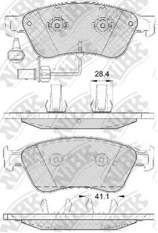 Колодки тормозные передние AUDI A8, VW PHAETON Nibk PN0351W