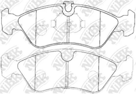 Колодки тормозные дисковые передние DAEWOO ESPERO, NEXIA, OPEL ASTRA, KADETT, VECTRA, OMEGA NiBK PN0031