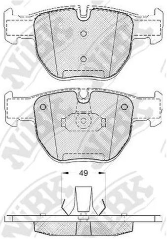 Колодки тормозные дисковые передние LAND ROVER RANGE ROVER NiBK PN0334