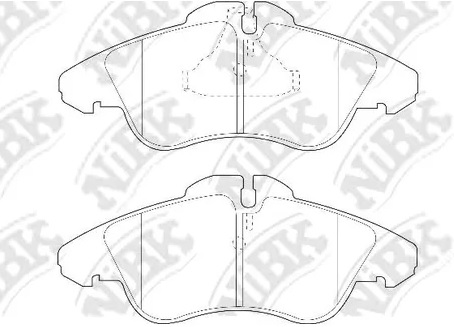 Колодки тормозные дисковые передние MERCEDES SPRINTER NiBK PN0301W