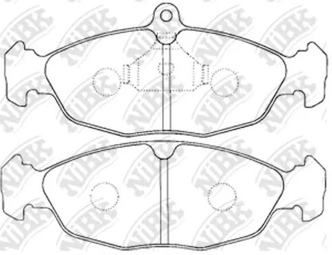 Колодки тормозные дисковые задние OPEL ASTRA, CORSA, VECTRA, TIGRA, DAEWOO NEXIA NiBK PN0021