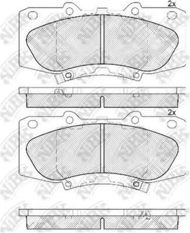 Колодки тормозные дисковые передние TOYOTA HILUX NiBK PN0548