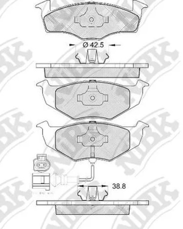 Колодки тормозные дисковые передние VW POLO, SKODA FABIA NiBK PN0113W