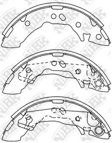 Колодки тормозные барабанные HYUNDAI Accent, Atos NiBK FN11162