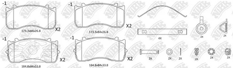 Колодки тормозные дисковые передние Nibk PN0922